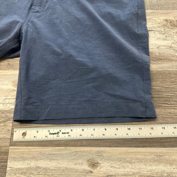 Faherty All Day Blue 4- Mens Outdoors Beach Performance Stretch Hybrid Shorts - Picture 11 of 13